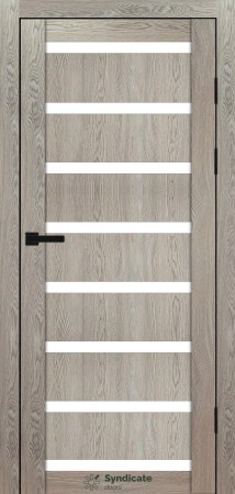 Двері Syndicat Doors PVC 103 Дуб натуральний сатинове скло